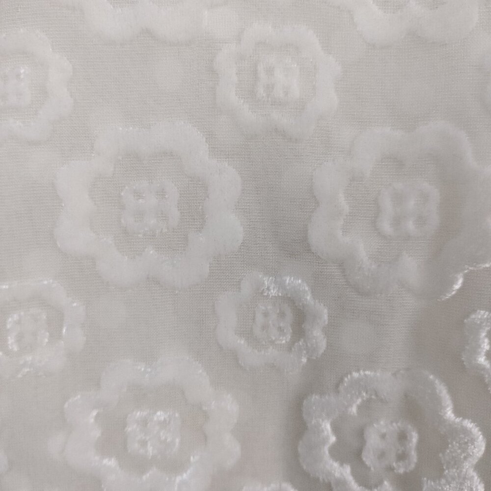 Abercrombie & Fitch White Shear Fairy Top Womens M Floral Gauzy Cottagecore Y2K - Picture 5 of 15